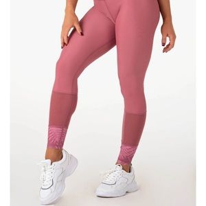 Ryderwear Mesh High Waisted Leggings-Pink Print-XS